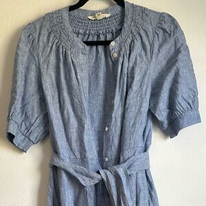 Boden Ada Linen Midi Dress
